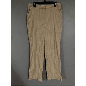 Christopher Banks Pants Easy Fit Lightweight Comfort Stretch Tan Striped 12